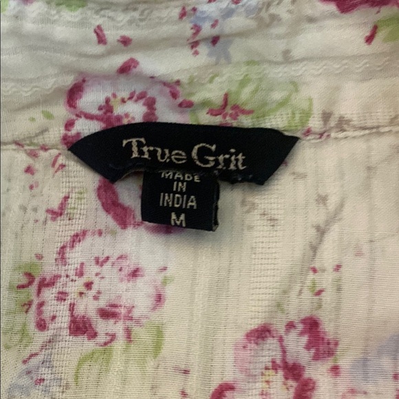 True Grit Cowboy Chic Floral Button-Up Shirt sz Med - Picture 2 of 9